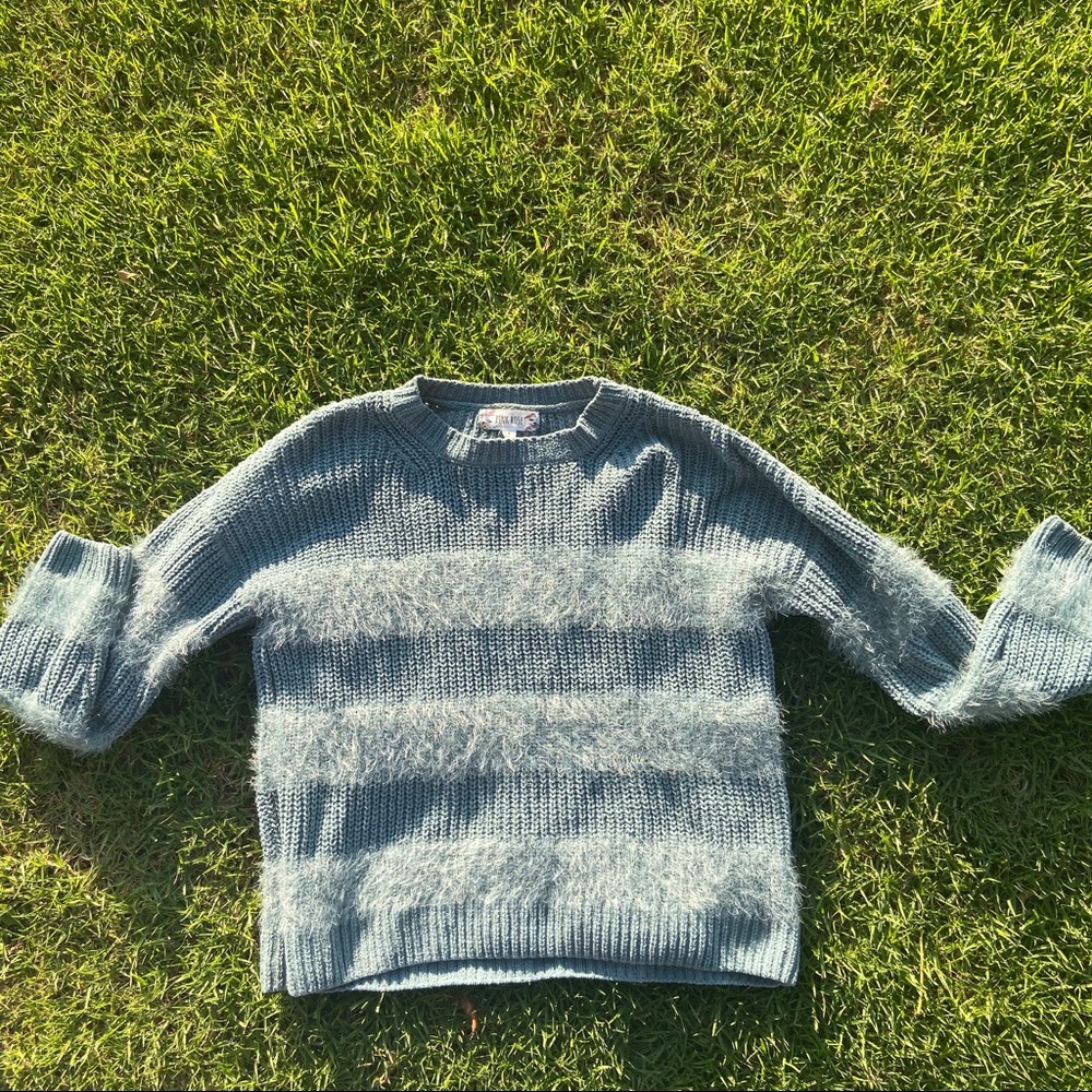 Pink Rose Knitted Sweatshirt